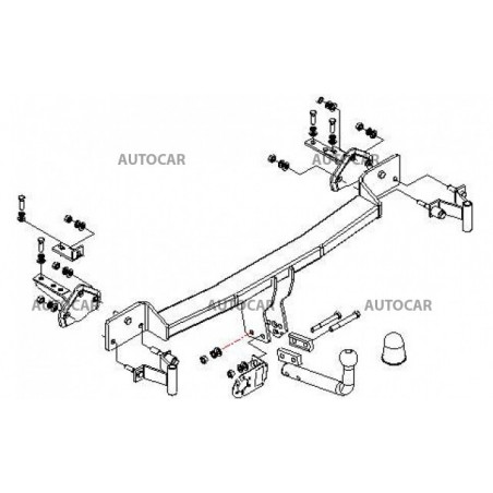Anhängerkupplung für seria 5 - 4-türig, sedan (E 39) - automat–AHK abnehmbar - von 1995/12 bis 2001 Anhängerkupplung für seria 5 - 4-türig, sedan (E 39) - automat–AHK abnehmbar - von 1995/12 bis 2001