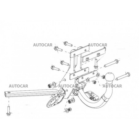 Anhängerkupplung für 38784 - Combi (Sporthatch) - automat–AHK abnehmbar - von 2005