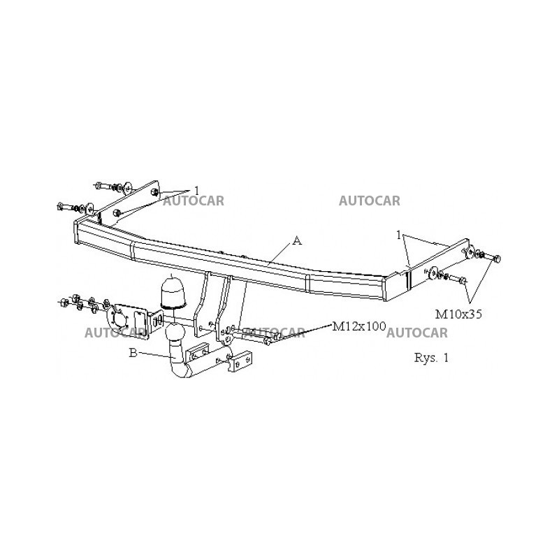 Anhängerkupplung für CORDOBA - 4-türig, (6L2) - manuell–AHK starr - von 2003/01