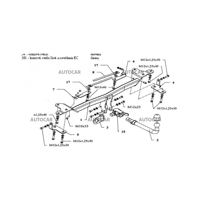 Anhängerkupplung für GRAND VITARA - 3dv. - manuell–AHK starr - von 2005