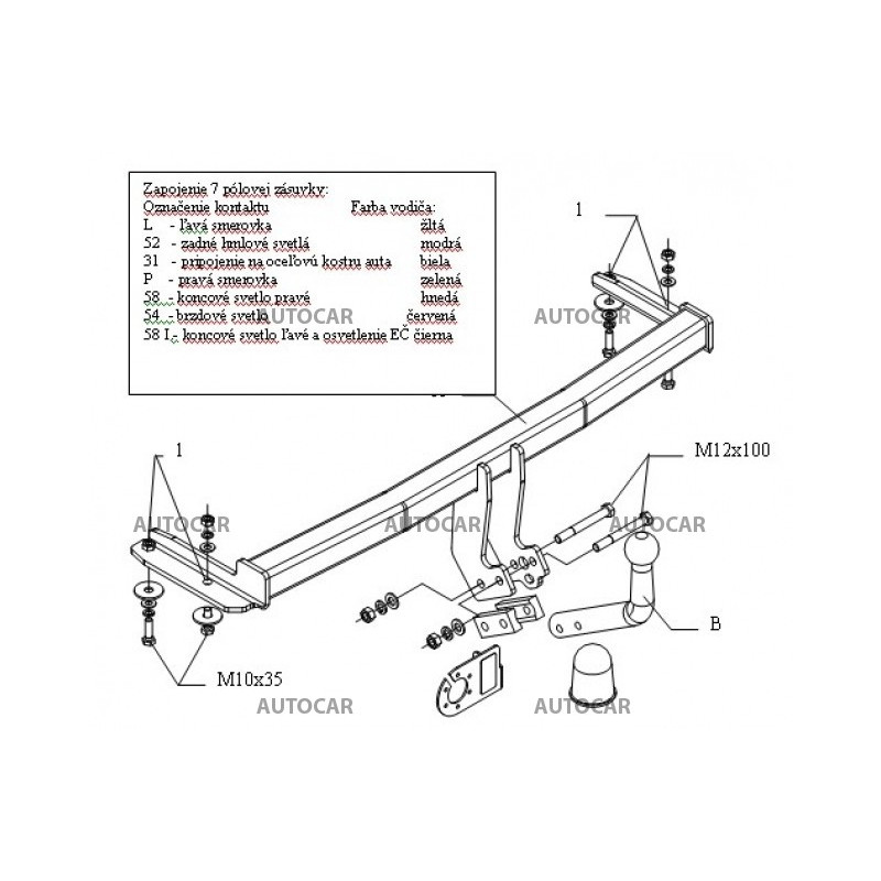 Anhängerkupplung für IBIZA - 3/5-türig - manuell–AHK starr - von 1999/09 bis 2002/04