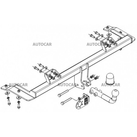 Anhängerkupplung für TOLEDO - 5-türig, (L4) - automat–AHK abnehmbar - von 1991 bis 1995/10 Anhängerkupplung für TOLEDO - 5-türig, (L4) - automat–AHK abnehmbar - von 1991 bis 1995/10