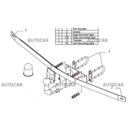 Anhängerkupplung für Skoda 105, 120, 125, 130, 135 - feste Anhängerkupplung für Skoda 105, 120, 125, 130, 135 - feste