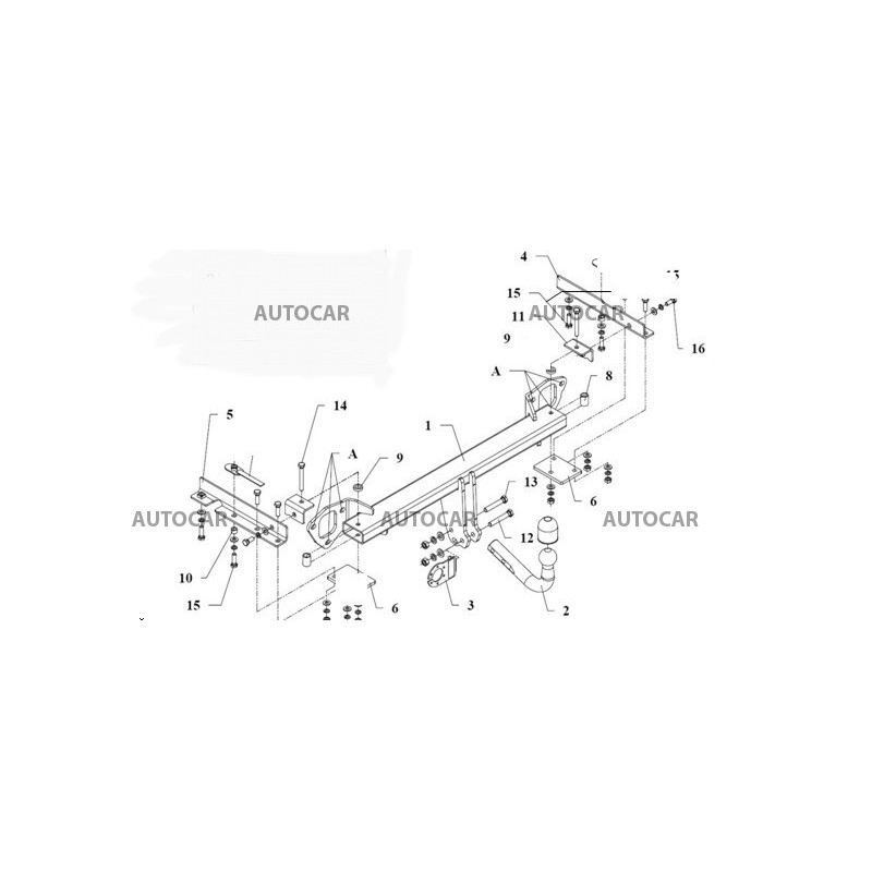 Anhängerkupplung für FORESTER - 5 dv - manuell–AHK starr - von 2008
