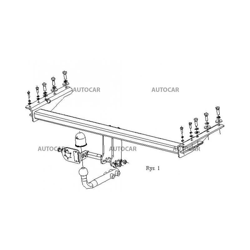 Anhängerkupplung für LEGACY OUTBACK - Combi, (BE, BH) - manuell–AHK starr - von 1998/11 bis 2004