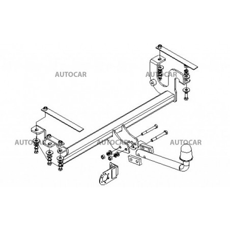 Anhängerkupplung für JIMNY - 3/5-türig, pasuje aj na r. 2005 - automat–AHK abnehmbar - von 1998