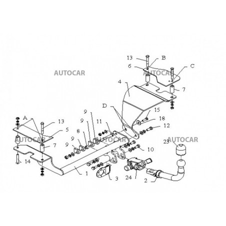 Anhängerkupplung für SWIFT - 3/5-türig 2WD (MZ) - automat–AHK abnehmbar - von 2005 Anhängerkupplung für SWIFT - 3/5-türig 2WD (MZ) - automat–AHK abnehmbar - von 2005