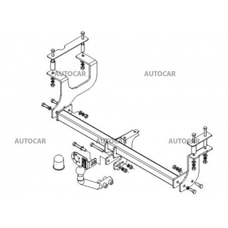 Anhängerkupplung für WAGON R+ - 5-türig - automat–AHK abnehmbar - von 2000/04 bis 2002/08