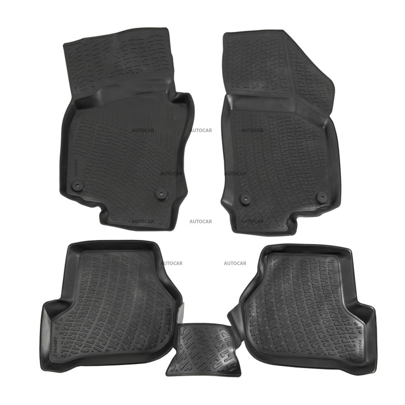 Für VW Polo IV 9N Gummi Fußmatten Hohe 3D Gummimatten Automatten 2002-2009