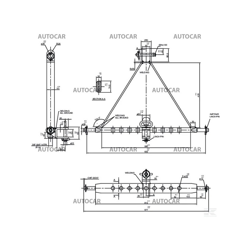 Dreipunktanhängebock Kat. 2