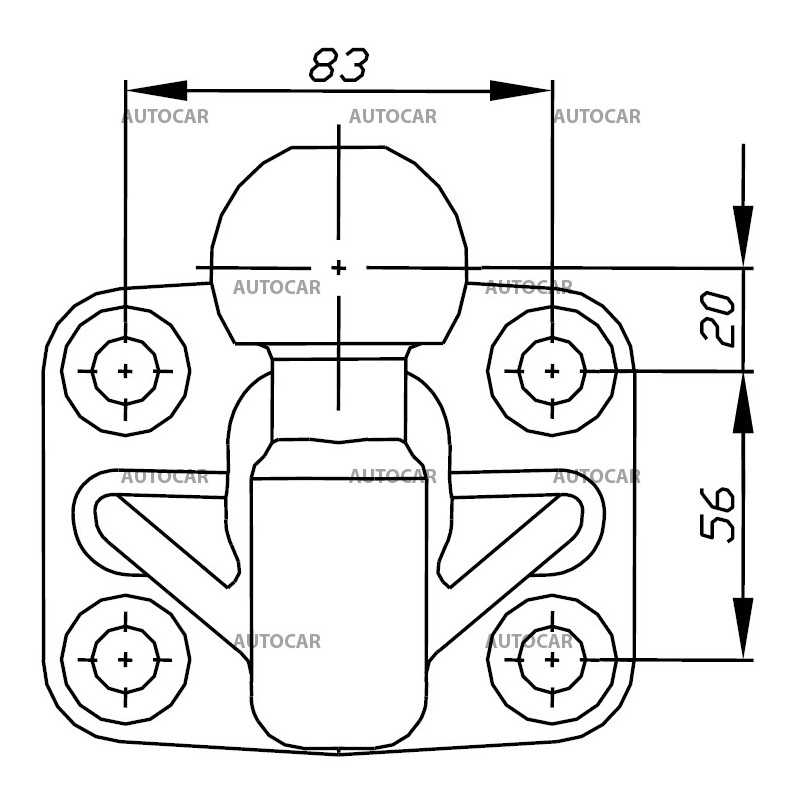 Anschraubplatten KH4-1 - vertikalen Belastung 150 kg