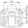 Anschraubplatten KH4-1 - vertikalen Belastung 150 kg Anschraubplatten KH4-1 - vertikalen Belastung 150 kg