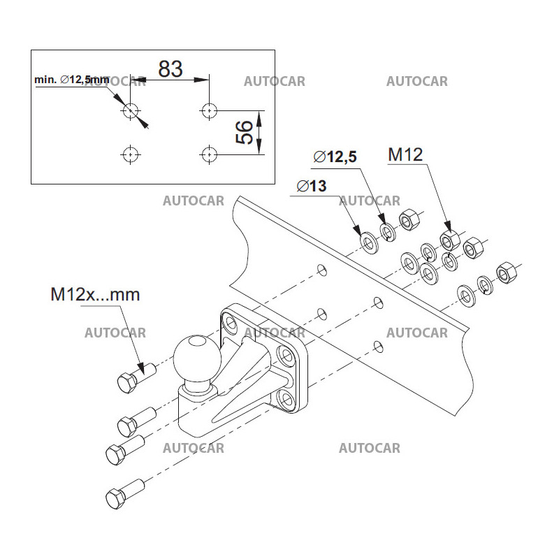 Anschraubplatten KH4-1 - vertikalen Belastung 150 kg