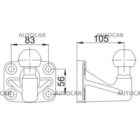 Anschraubplatten KH4-1 - vertikalen Belastung 150 kg