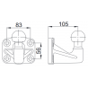 Anschraubplatten KH4-1 - vertikalen Belastung 150 kg Anschraubplatten KH4-1 - vertikalen Belastung 150 kg