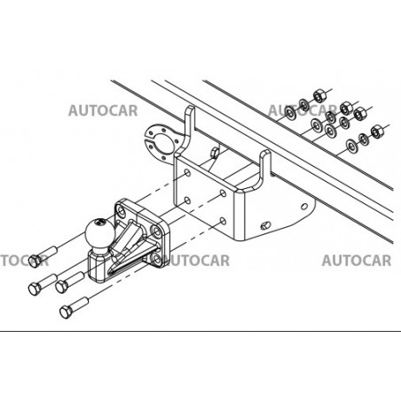 Anhängerkupplung für Opel MOVANO - Kastenwagen L4, L5 - manuall–AHK starr