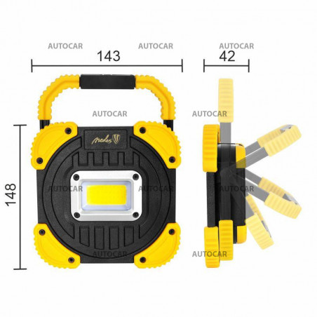 Wiederaufladbare LED-Arbeitsleuchte - mit Powerbank