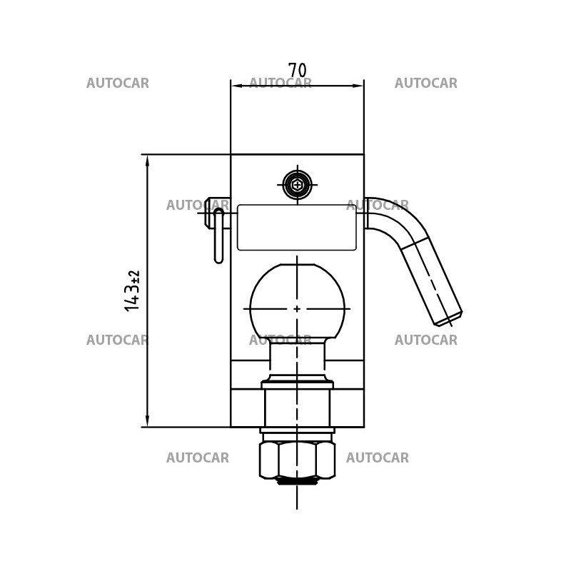 Kugelkopf für die Anhängerkupplung USA (AH-7)