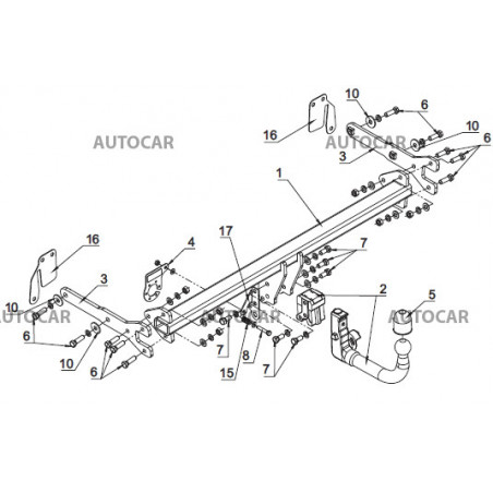 Anhängerkupplung - Toyota C-HR - automat vertikal–AHK abnehmbar - von 10.2016/- Anhängerkupplung - Toyota C-HR - automat vertikal–AHK abnehmbar - von 10.2016/-