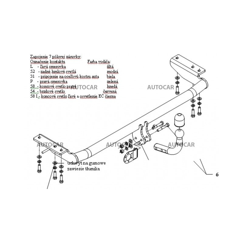 Anhängerkupplung für S 60 - - - automat–AHK abnehmbar - von 2000