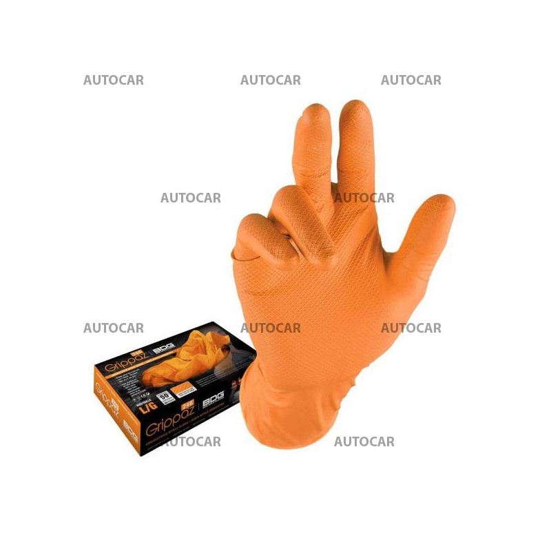 Grippaz 246 - Rutschfeste Nitrilhandschuhe - orange - Grösse XXL (11)