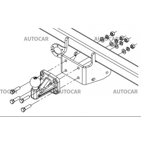 Anhängerkupplung für Citroen JUMPER - Kastenwagen L4, L5 - manuall–AHK starr Anhängerkupplung für Citroen JUMPER - Kastenwagen L4, L5 - manuall–AHK starr