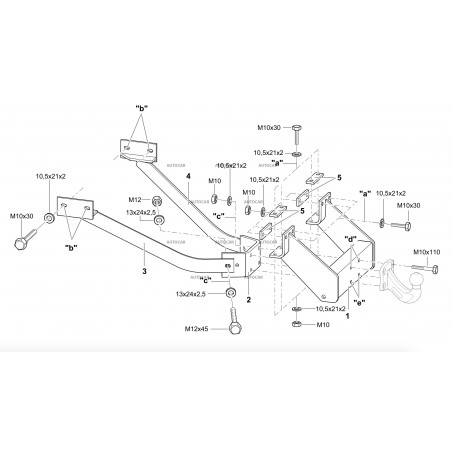 Anhängerkupplung für Multicar M25 / M26 - starre Anhängerkupplung für Multicar M25 / M26 - starre