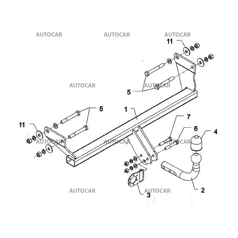 Anhängerkupplung für POLO - 3-türig, Combi - FOX (86 C, 80) - manuell–AHK starr - von 1990/08 bis 1994/09