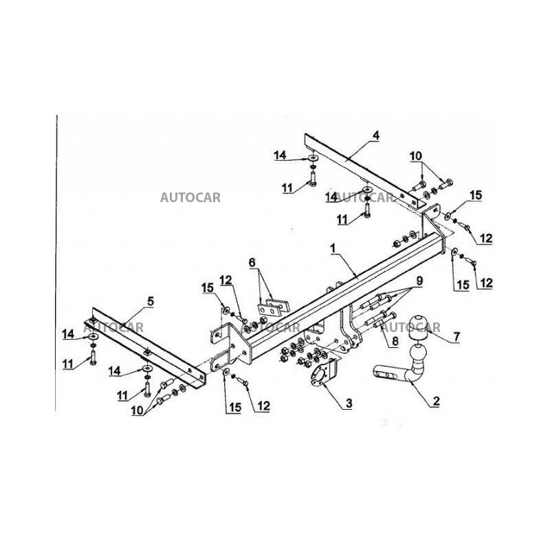 Anhängerkupplung für POLO - 3-türig, Combi - FOX (86 C, 80) - automat–AHK abnehmbar - von 1990/08 bis 1994/09