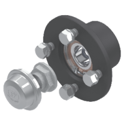 Radnabe 4x100 - mit Welle und Lager