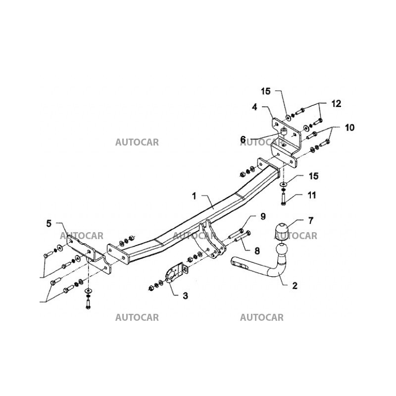 Anhängerkupplung für I 30 - combi - automat–AHK abnehmbar - von 2008