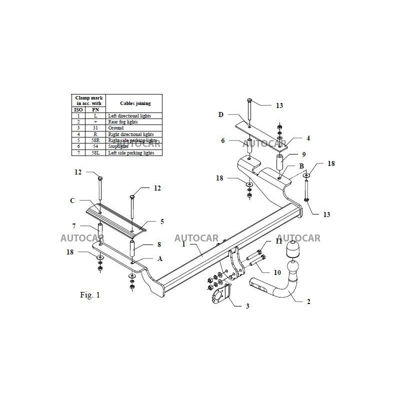 Anhängerkupplung für AVEO - 3/5 dv - manuell–AHK starr - von 2008