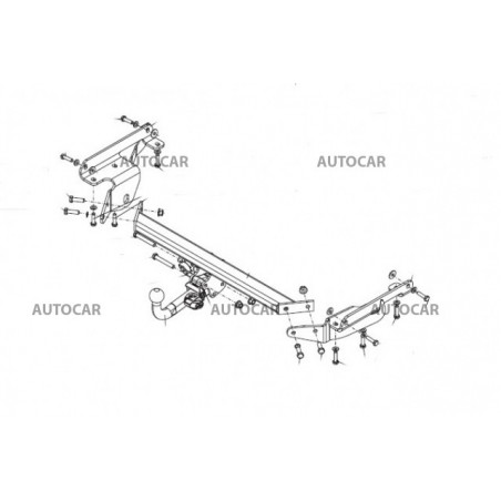 Anhängerkupplung für MURANO - SUV, ( Z 50, Z 51 ) - automat–AHK abnehmbar - von 2004