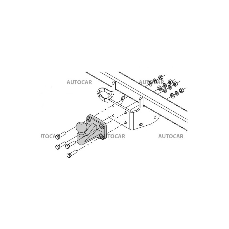 Anhängerkupplung für Toyota PROACE MAX - Kastenwagen L4 - manuall–AHK starr