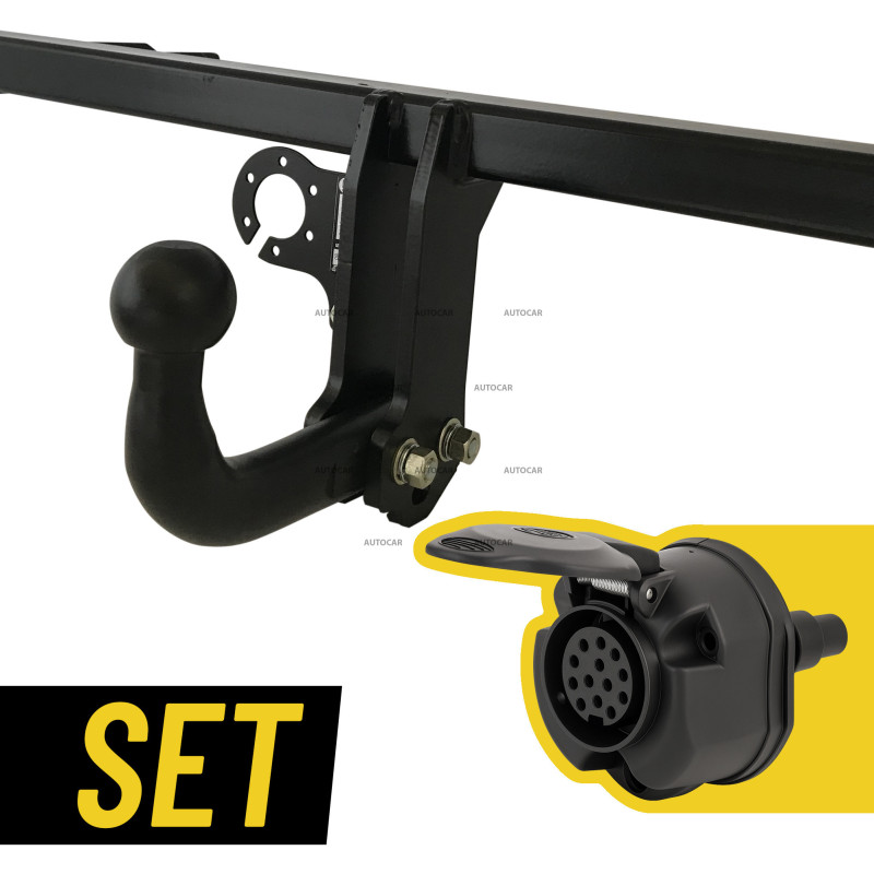 Schraubbare Anhängerkupplung mit fahrzeugspezifisch 13/8-poliger E-Satz für Toyota RAV 4