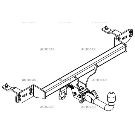 Anhängerkupplung für MG ZS Hybrid+ - automat horizontal–AHK abnehmbar Anhängerkupplung für MG ZS Hybrid+ - automat horizontal–AHK abnehmbar