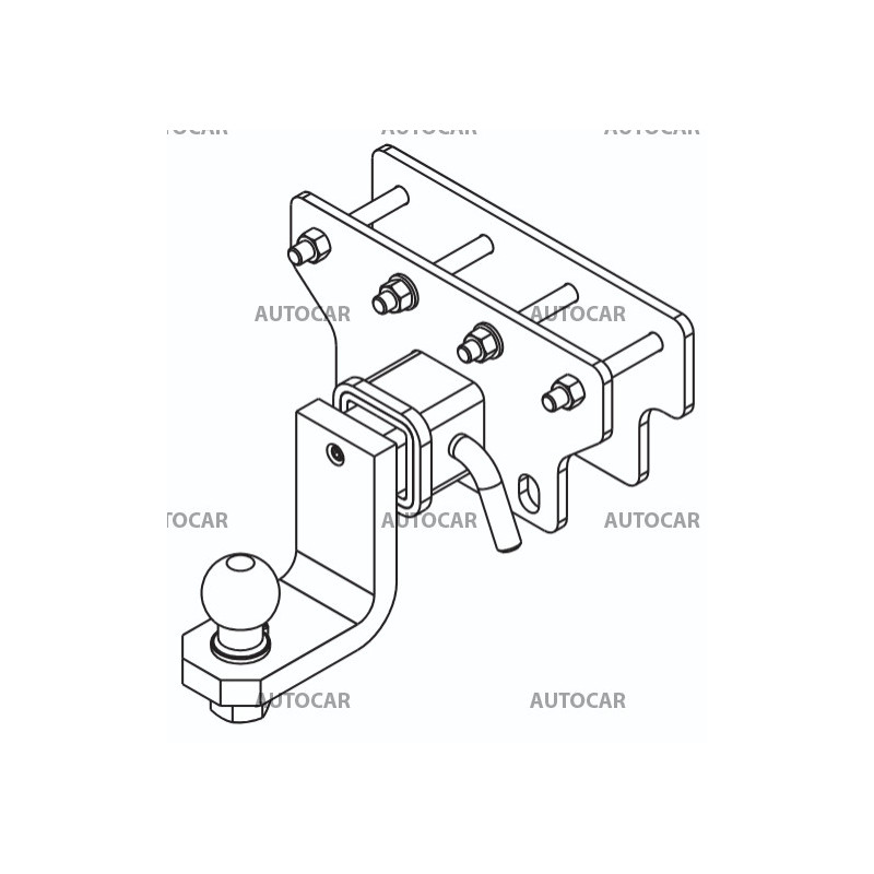 Anhängerkupplung für Jeep GLADIATOR - mit amerikanischem Kugelkopf