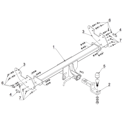 Anhängerkupplung für Toyota HILUX - mit amerikanischem Kugelkopf
