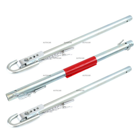 AMiO 2T Anhängerkupplung 180 cm – massiver Stahl, 3-teilig