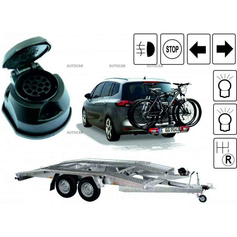 13/8 PIN fahrzeugspezifisch E-Satz (mit Steuermodul) für Anhängerkupplungen - KIA / HYUNDAI - ohne Blinküberwachung