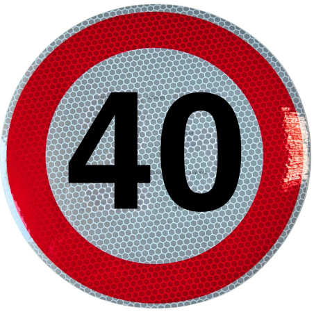 Geschwindigkeitsaufkleber Schild 40 km/h 20cm