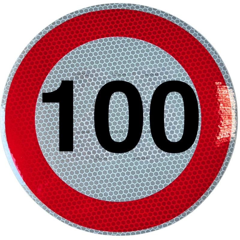 Geschwindigkeitsaufkleber Schild 100 km/h 20 cm