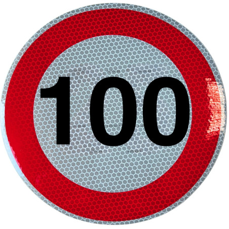 Geschwindigkeitsaufkleber Schild 100 km/h 20 cm
