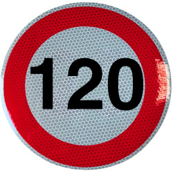 Geschwindigkeitsaufkleber Schild 120 km/h 20cm