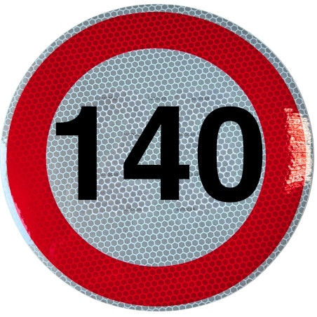 Geschwindigkeitsaufkleber Schild 140 km/h 15 cm