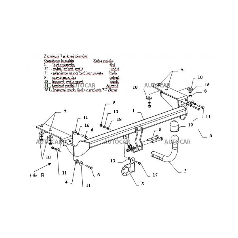 Anhängerkupplung für C 8 - 5-türig,VAN - manuell–AHK starr - von 2002