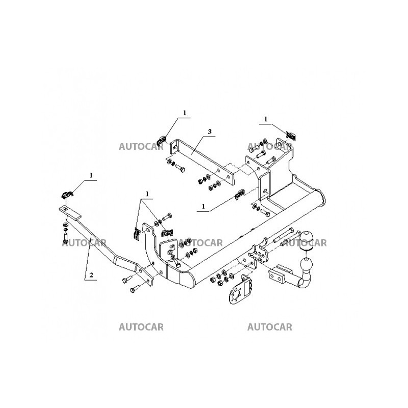 Anhängerkupplung für JUMPY - dodávka (22, U6) - manuell–AHK starr - von 1994 bis 2006