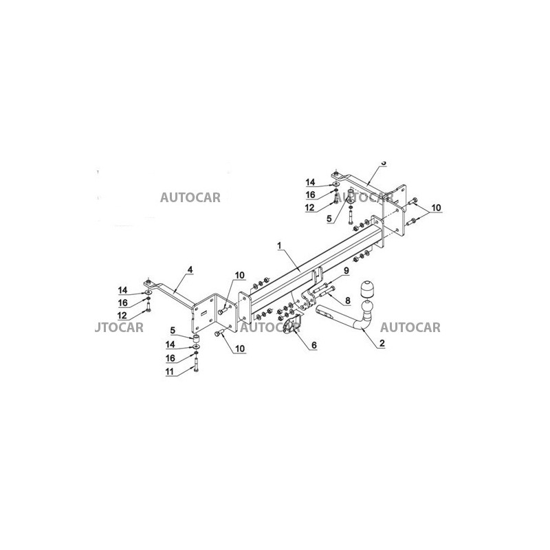 Anhängerkupplung für CROMA - - - manuell–AHK starr - von 2005