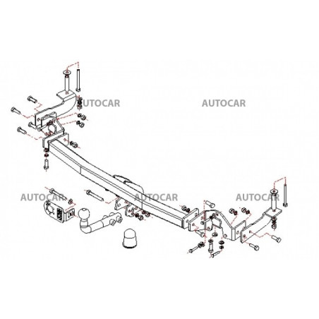 Anhängerkupplung für DOBLO - Pick Up, (119, 223) - automat–AHK abnehmbar - von 2000 bis 2009 Anhängerkupplung für DOBLO - Pick Up, (119, 223) - automat–AHK abnehmbar - von 2000 bis 2009