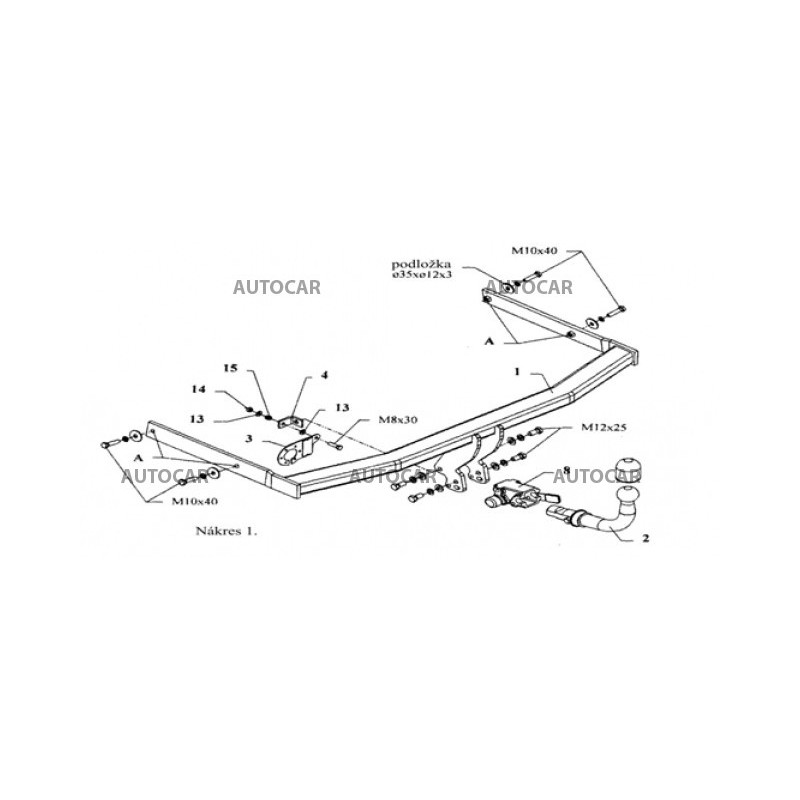 Anhängerkupplung für GOLF - V, combi - automat–AHK abnehmbar - von 2007